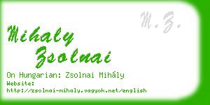 mihaly zsolnai business card